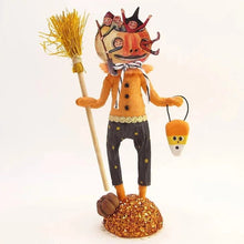 Load image into Gallery viewer, Jack-O-Lantern Pumpkin Playground Figure - Vintage Inspired Spun Cotton - Bon Ton goods
