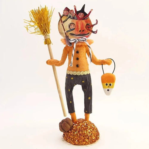 Jack-O-Lantern Pumpkin Playground Figure - Vintage Inspired Spun Cotton - Bon Ton goods