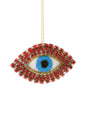 Jeweled Eye Beaded Christmas Ornament, Red by Cody Foster