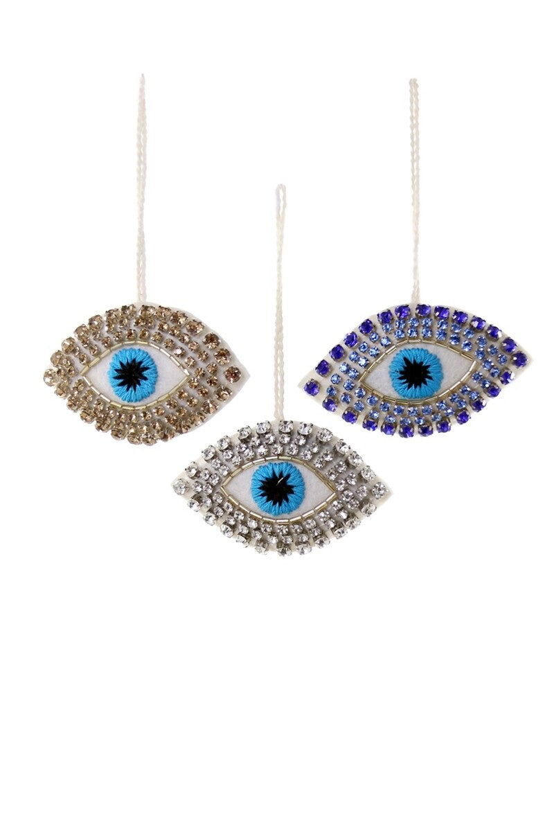 Jeweled Eye Beaded Christmas Ornament by Cody Foster