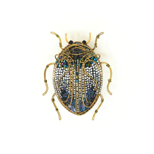 Jeweled Scarab Beetle Brooch Pin | Trovelore - Bon Ton goods