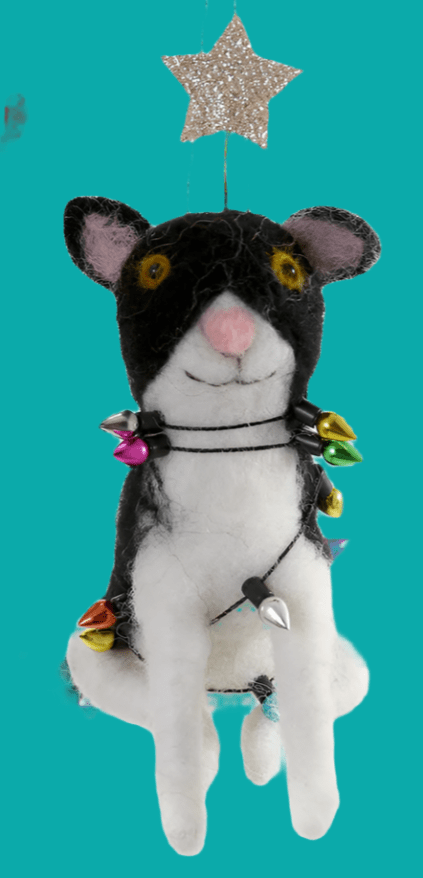 Jingle Cats - Tuxedo with Star | Christmas Ornament - Bon Ton goods