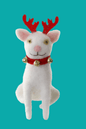 Jingle Cats - White with Antlers | Christmas Ornament - Bon Ton goods