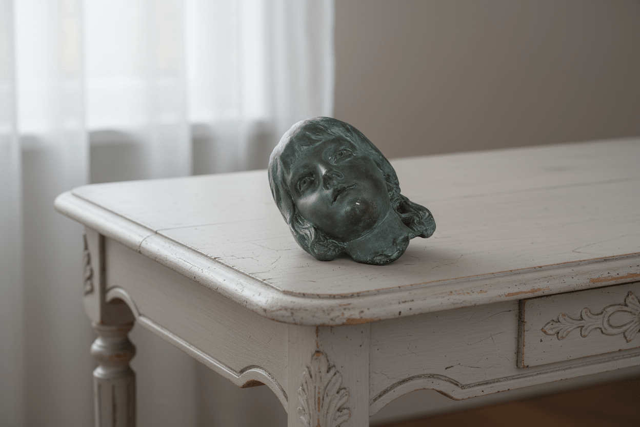 John Börjesson Plaster Sculpture Face, Swedish Sculptor, Late 19th Century - Bon Ton goods