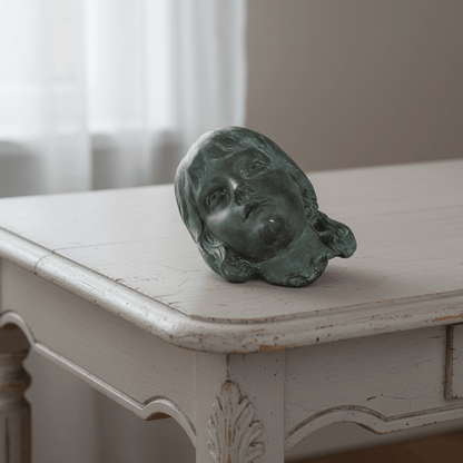 John Börjesson Plaster Sculpture Face, Swedish Sculptor, Late 19th Century - Bon Ton goods