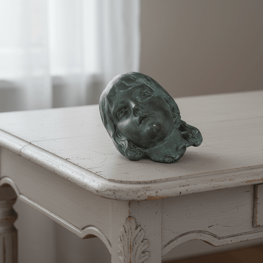 John Börjesson Plaster Sculpture Face, Swedish Sculptor, Late 19th Century - Bon Ton goods
