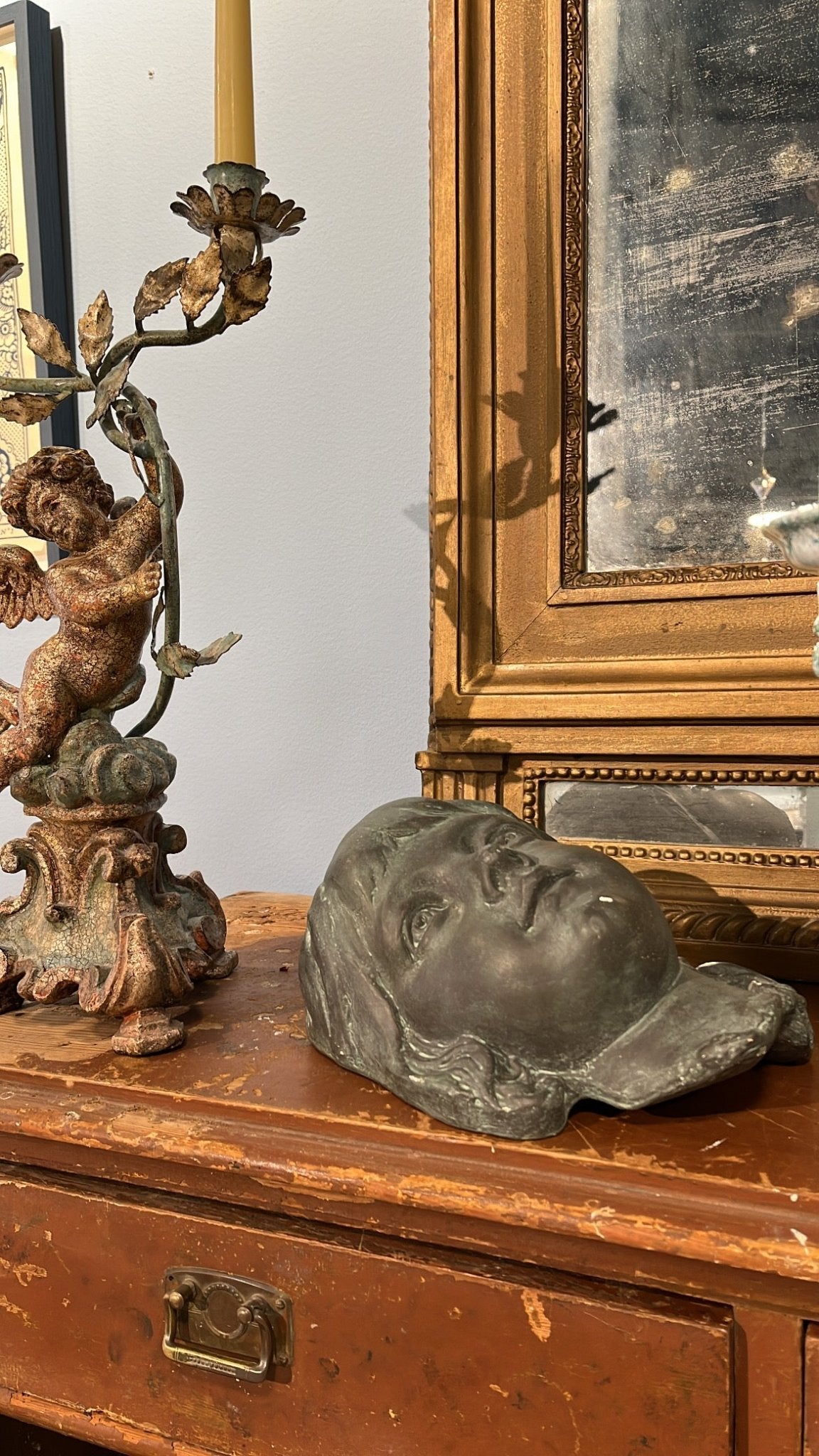 John Börjesson Plaster Sculpture Face, Swedish Sculptor, Late 19th Century - Bon Ton goods