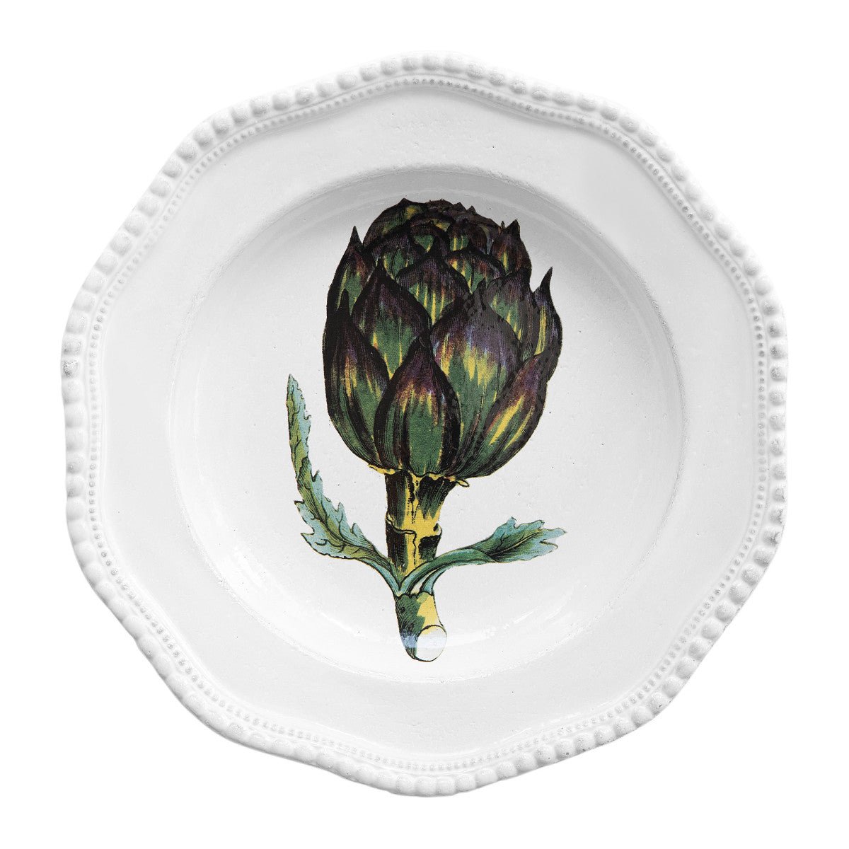 John Derian Artichoke Soup Plate by Astier de Villatte, view 1