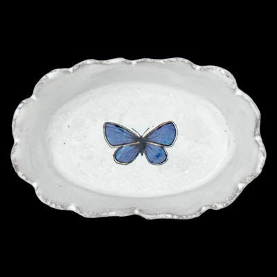 John Derian Dark Blue Butterfly Dish - Bon Ton goods