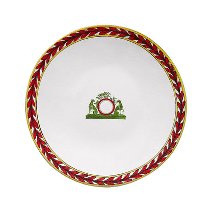 John Derian Dogs Coat of Arms Dinner Plate by Astier de Villatte, view 1