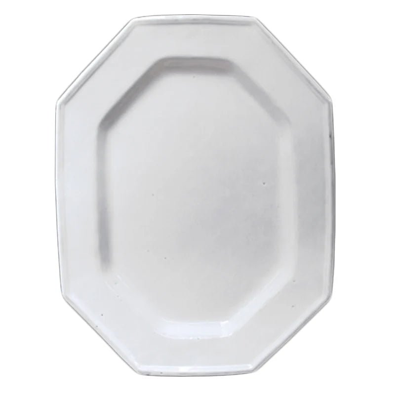 John Derian White Oval Octagon Platter | Astier de Villatte: Exclusive Pre-Order Item - Bon Ton goods