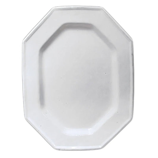 John Derian White Oval Octagon Platter | Astier de Villatte: Exclusive Pre-Order Item - Bon Ton goods