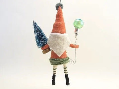 Jolly Santa - Vintage Inspired Spun Cotton | Vintage by Crystal Spun Cotton Ornament - Bon Ton goods