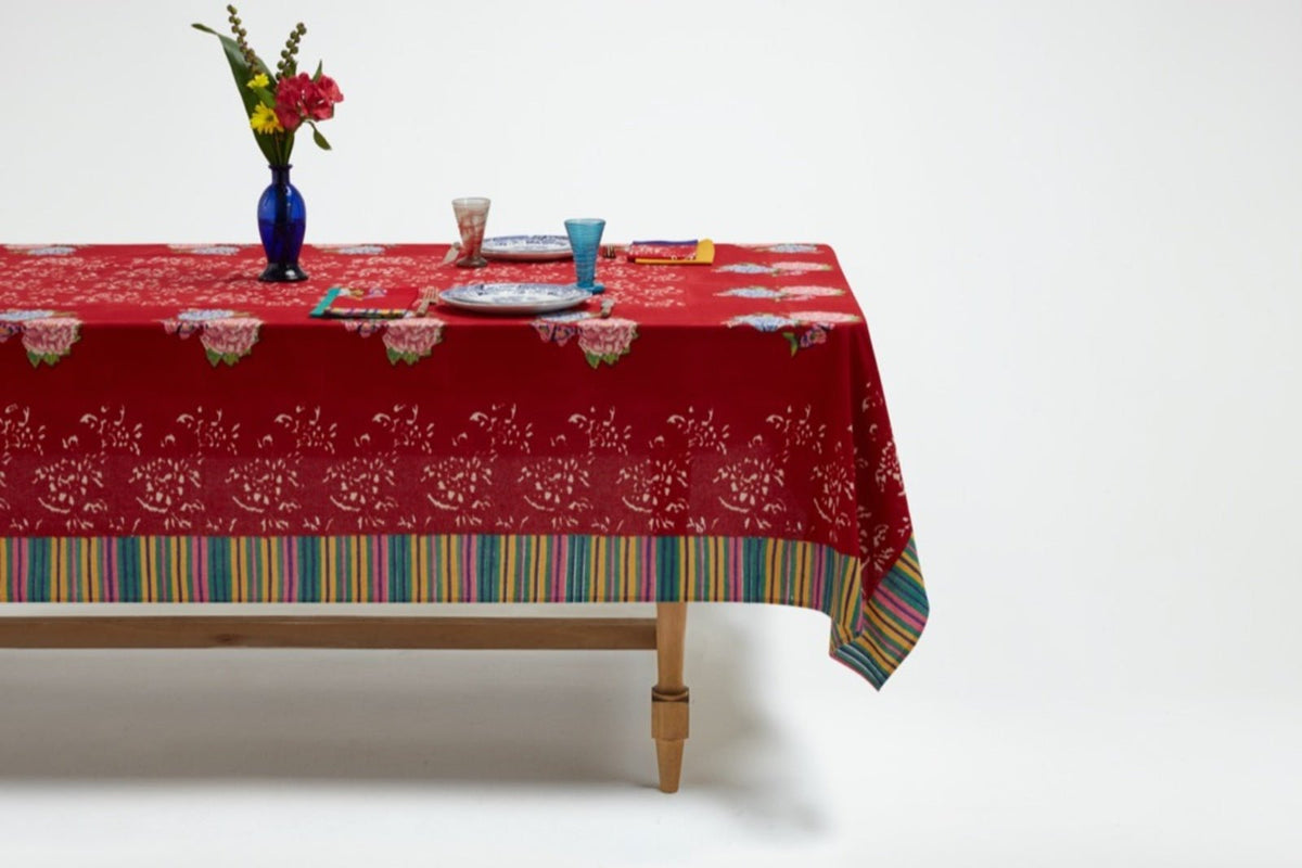 Kandem Queen Red Cotton Cloth - 220x350 | Lisa Corti - Bon Ton goods