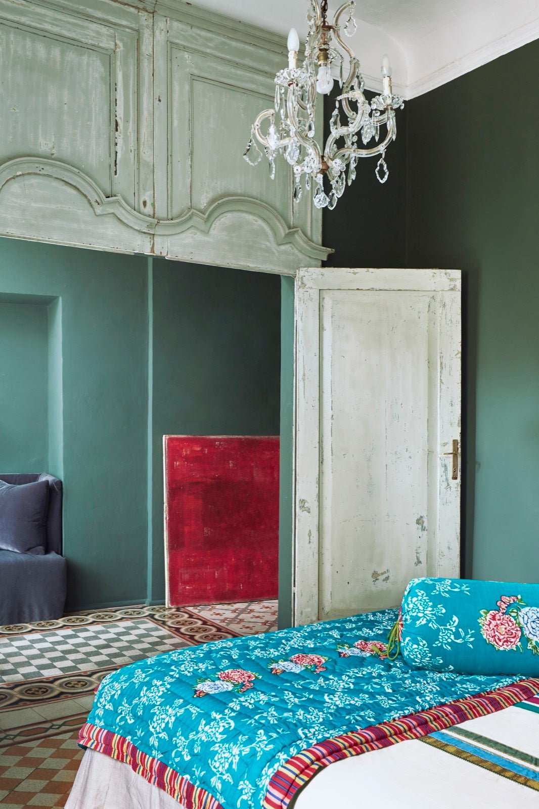 Kandem Queen Sea Green Cushion Cover 45x45 | Lisa Corti - Bon Ton goods