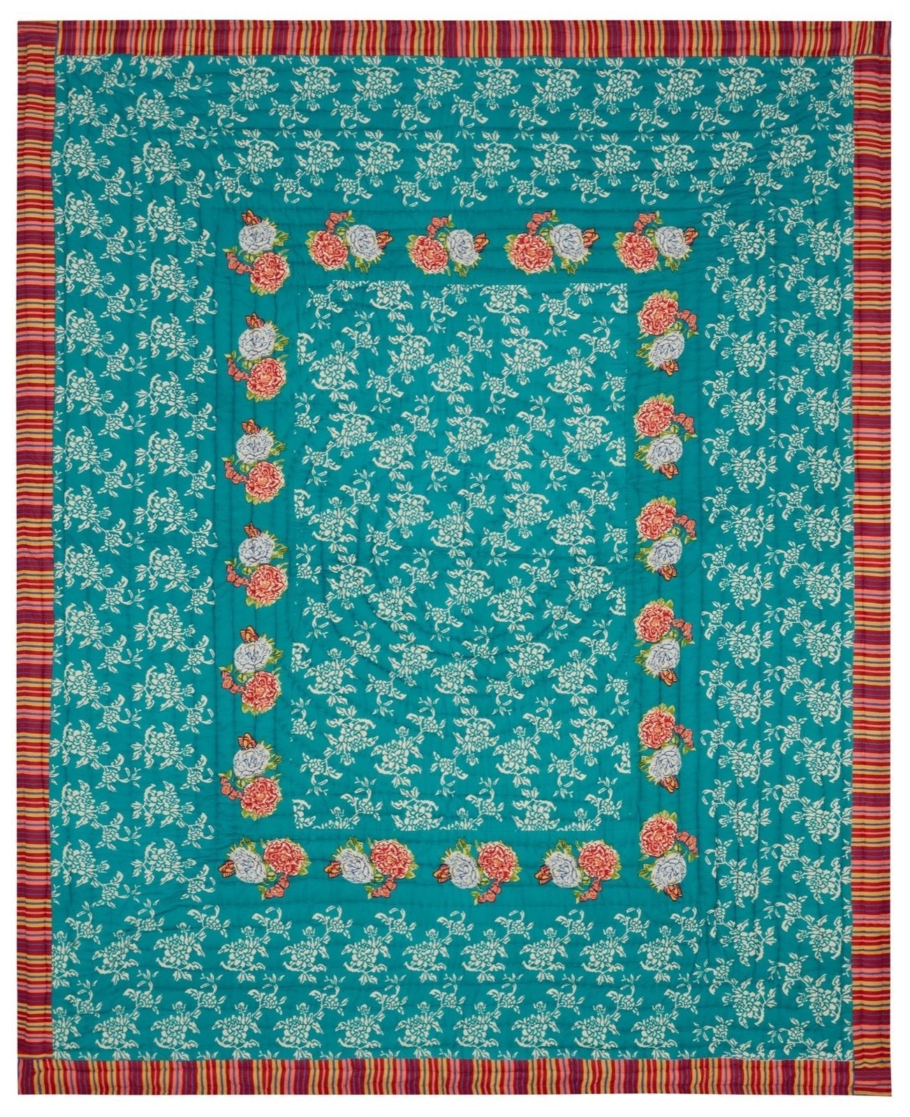 Kandem Queen Sea Green Quilt 220 x 270 | Lisa Corti - Bon Ton goods