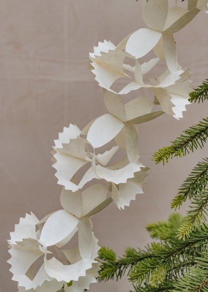 KATHMANDU Garland, White | Christmas Ornament - Bon Ton goods