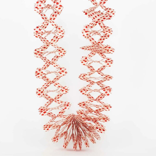 Kathmandu Garland, white/red | Christmas Ornament - Bon Ton goods