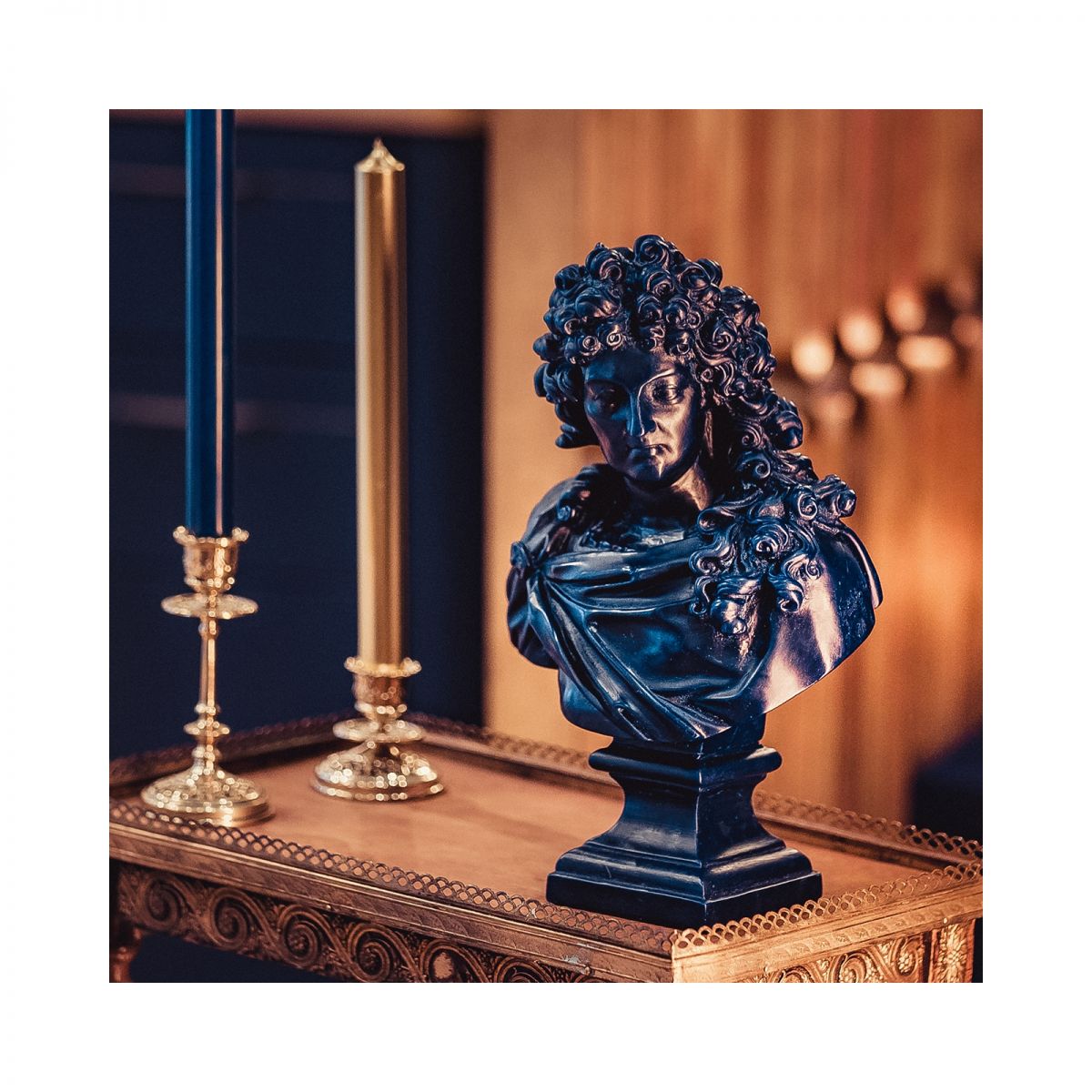 King Louis XIV of France Bust Navy | Trudon - Bon Ton goods