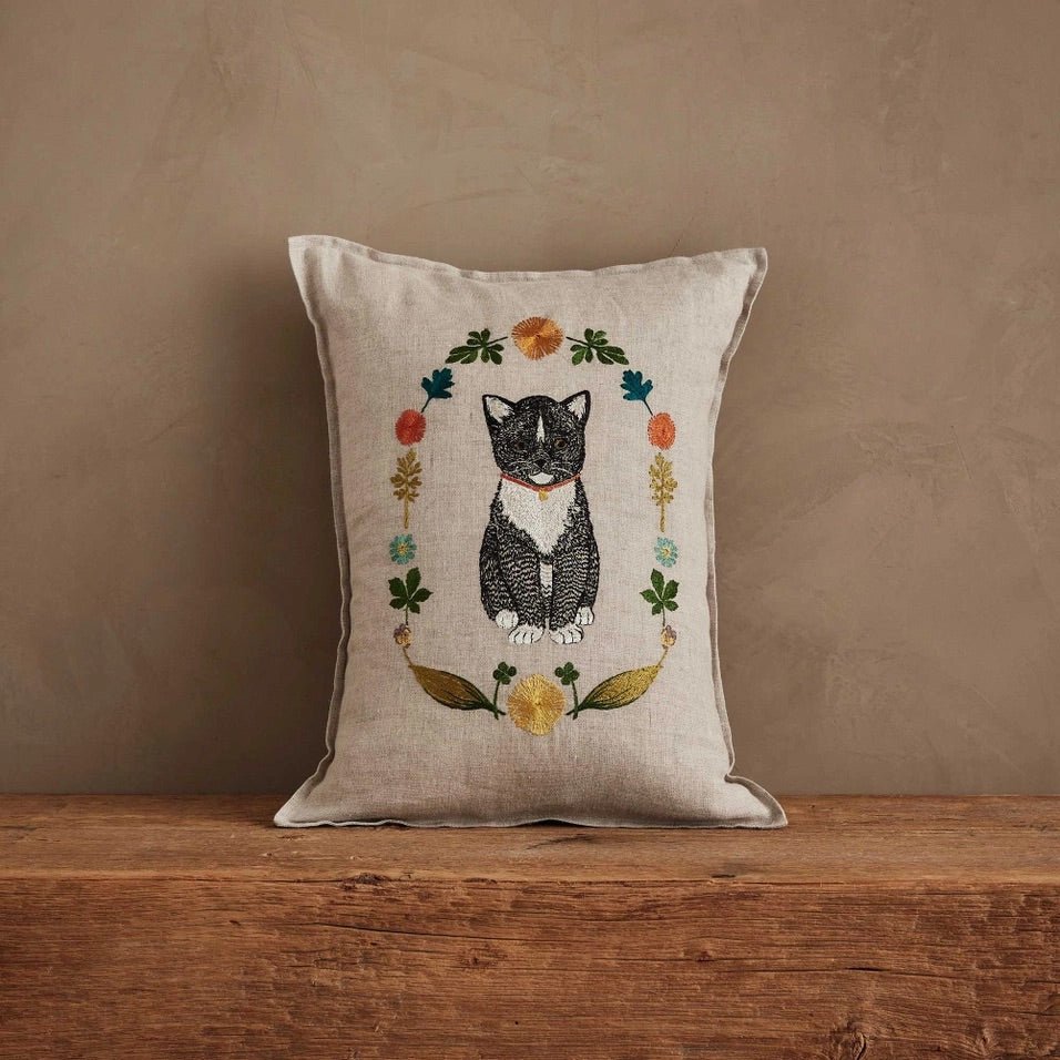 Kitten Cameo Pillow | Coral & Tusk - Bon Ton goods
