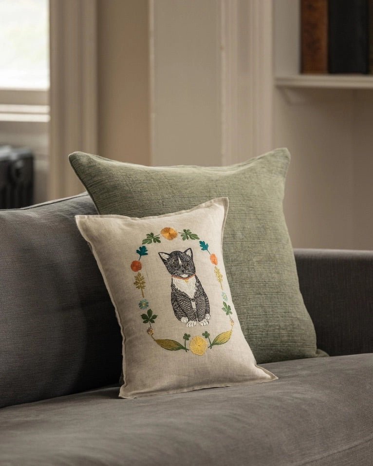 Kitten Cameo Pillow | Coral & Tusk - Bon Ton goods