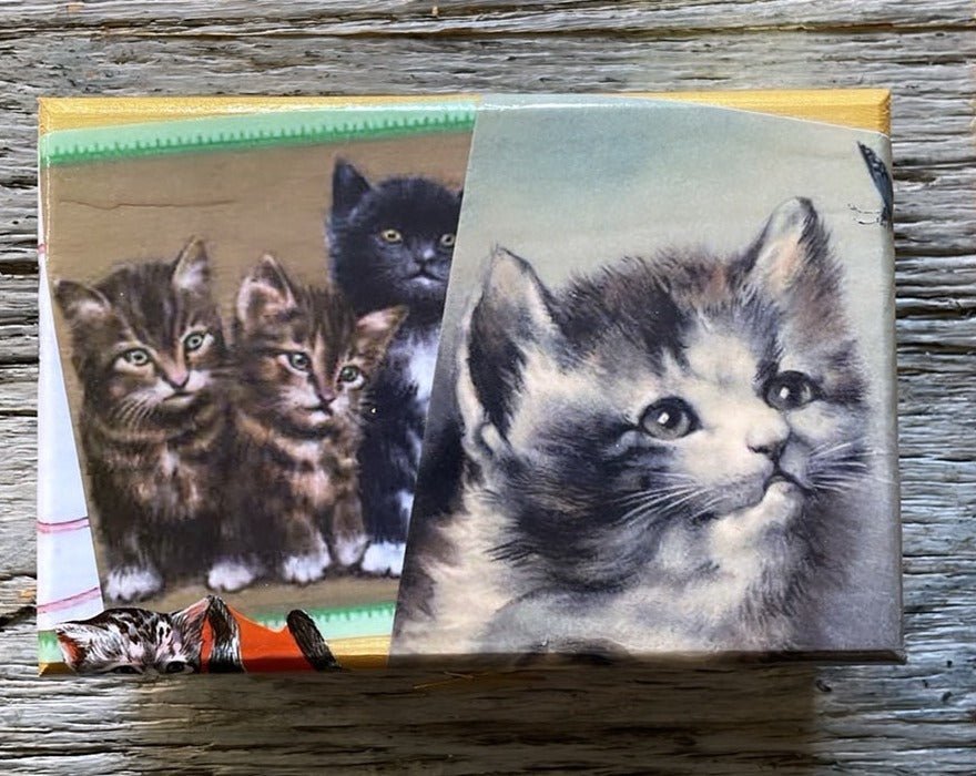 KITTY CAT DECOUPAGE BOX 1 - Medium - Bon Ton goods