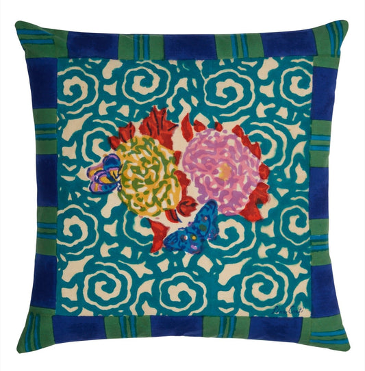 Knight Peacock Pillow Cushion Cover 45x45 | Lisa Corti - Bon Ton goods