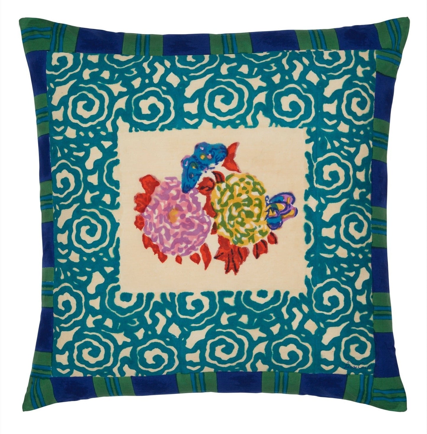 Knight Peacock Pillow Cushion Cover 60x60 | Lisa Corti - Bon Ton goods