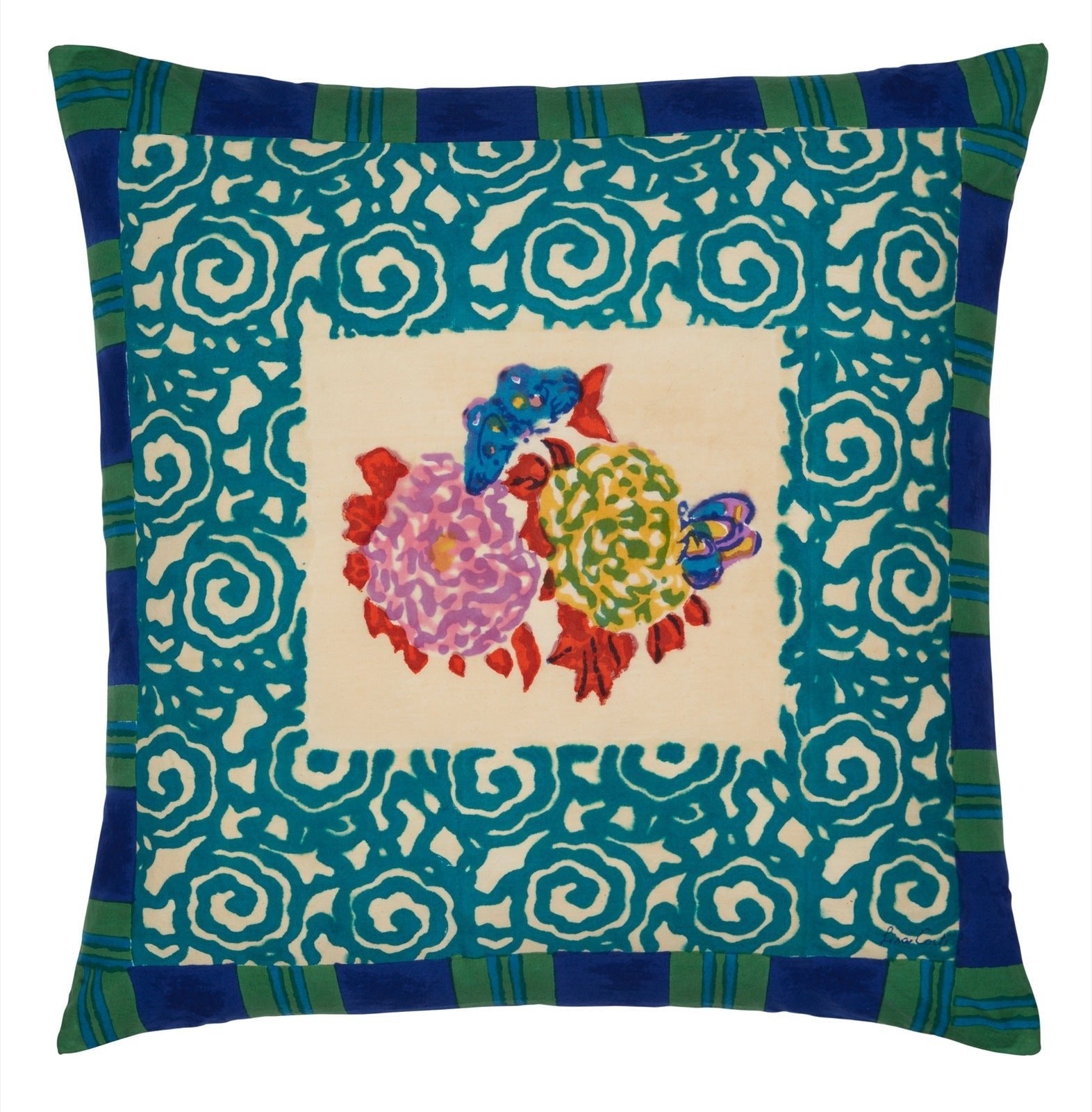 Knight Peacock Pillow Cushion Cover 60x60 | Lisa Corti - Bon Ton goods