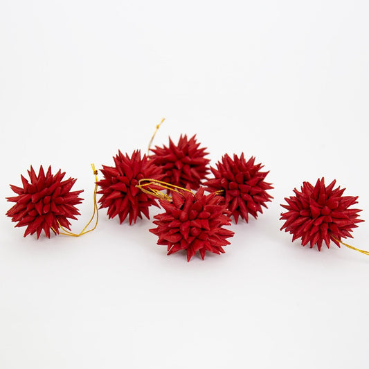 Kotte Mini, 6­ pack, red | Christmas Ornament - Bon Ton goods