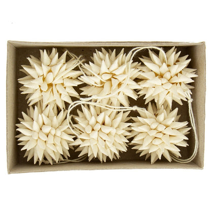 Kotte Mini Christmas Ornaments, Natural, Set of 6 by A World of Craft, alternate view