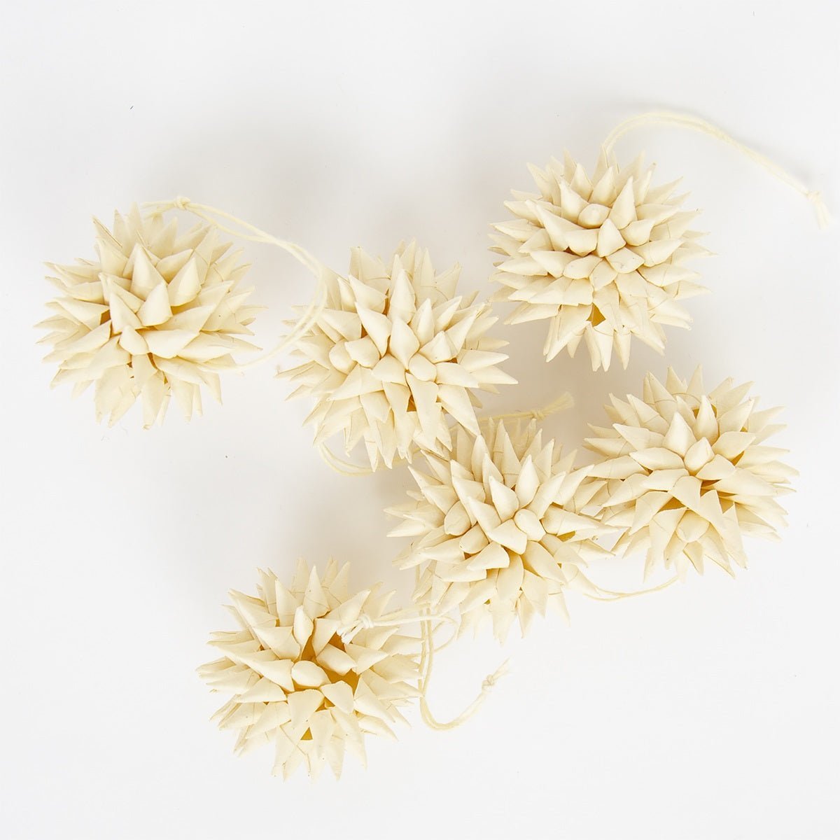 Kotte Mini Christmas Ornaments, Natural, Set of 6 by A World of Craft, Swedish-designed handmade Christmas decoration