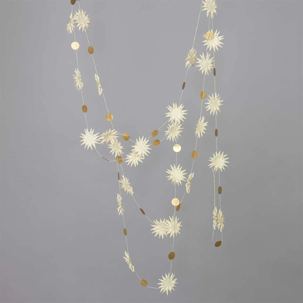 Kotte With Gold Dots - Swedish Garland, White | Christmas Ornament - Bon Ton goods