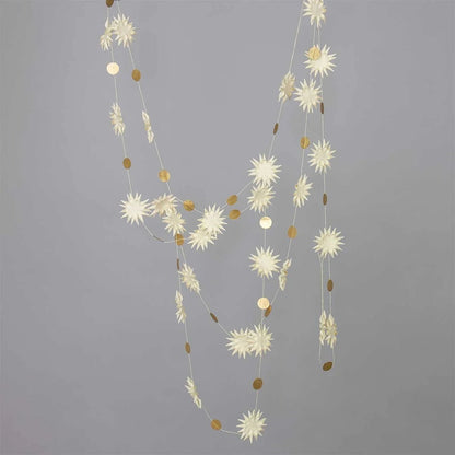 Kotte With Gold Dots - Swedish Garland, White | Christmas Ornament - Bon Ton goods