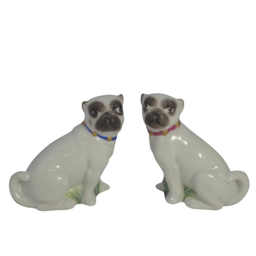 Kuhn ’Harold and Maud’ pair of pugs, white - Bon Ton goods