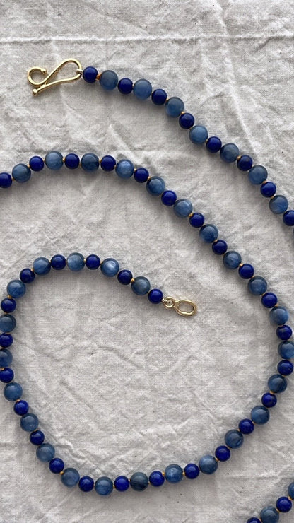Kyanite and Lapis Lazuli Necklace | Mikkel Brøgger - Bon Ton goods