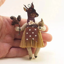 Load image into Gallery viewer, Lady Deer Ornament - Vintage Inspired Spun Cotton - Bon Ton goods
