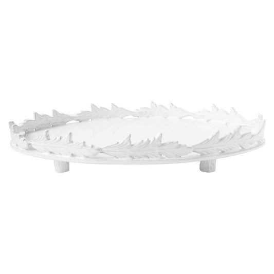 Setsuko Large Oval Leaf Platter with Feet by Astier de Villatte, official product view 1