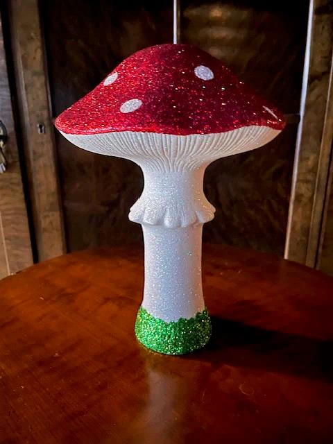 Large Red Glitter Mushroom | Ino Schaller - Bon Ton goods