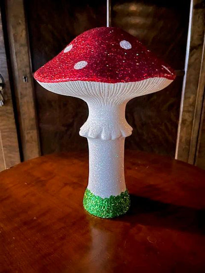 Large Red Glitter Mushroom | Ino Schaller - Bon Ton goods
