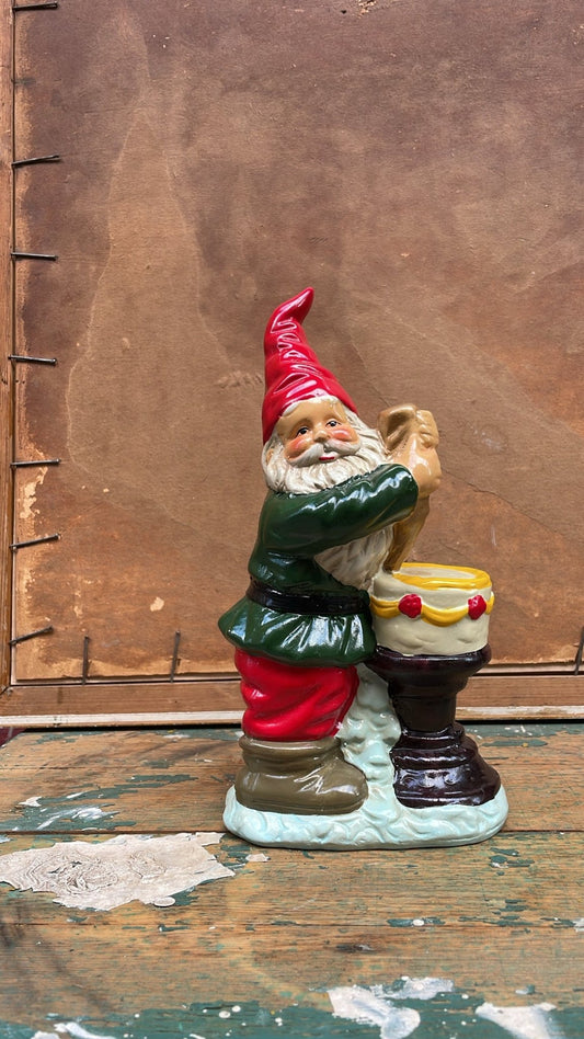 Large Vintage Scandinavian Baking Nisse / Tomte / Julenisse Figurine, 1950s – Hand-Painted - Bon Ton goods