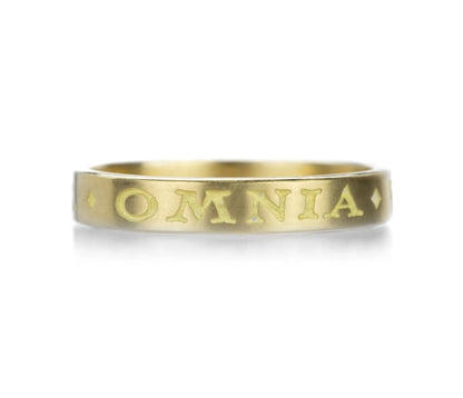 Latin Gold Band, Omnia Vincit Amor Gold Band | Gabriella Kiss - Bon Ton goods
