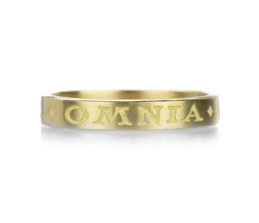 Latin Gold Band, Omnia Vincit Amor Gold Band | Gabriella Kiss - Bon Ton goods