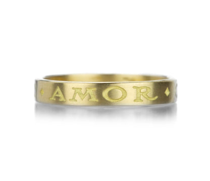 Latin Gold Band, Omnia Vincit Amor Gold Band | Gabriella Kiss - Bon Ton goods