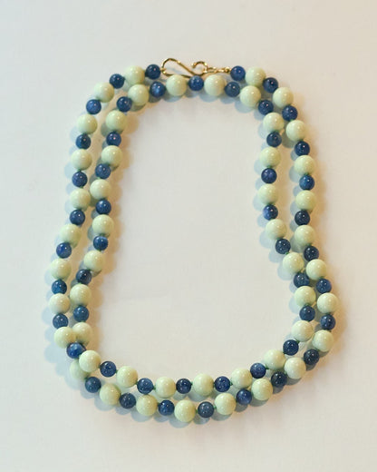 Lemon Chrysoprase & Kyanite Bead Necklace | Mikkel Brøgger - Bon Ton goods