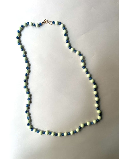 Lemon Chrysoprase & Kyanite Bead Necklace | Mikkel Brøgger - Bon Ton goods