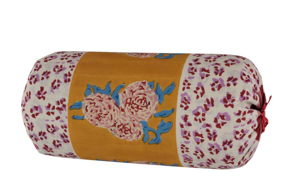 Leopard Stripes Gold Bolster Cover | Lisa Corti - Bon Ton goods