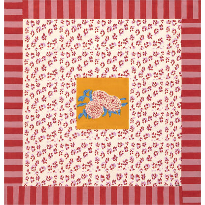 Leopard Stripes Gold Tablecloth – 110X110 | Lisa Corti - Bon Ton goods