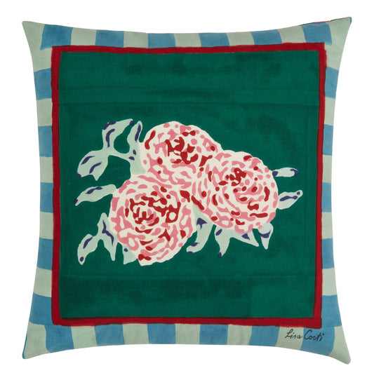 Leopard Stripes Green Cushion Cover 45x45 | Lisa Corti - Bon Ton goods