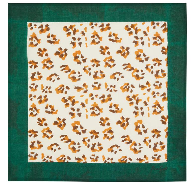 Leopard Stripes Green Napkin | Lisa Corti - Bon Ton goods